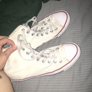 white high top converse. need cleaned.
